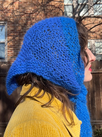 Babushka Scarf~ Cobalt