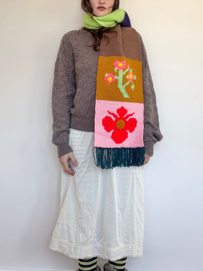 Patchwork Scarf ~ Garden