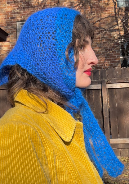 Babushka Scarf~ Cobalt