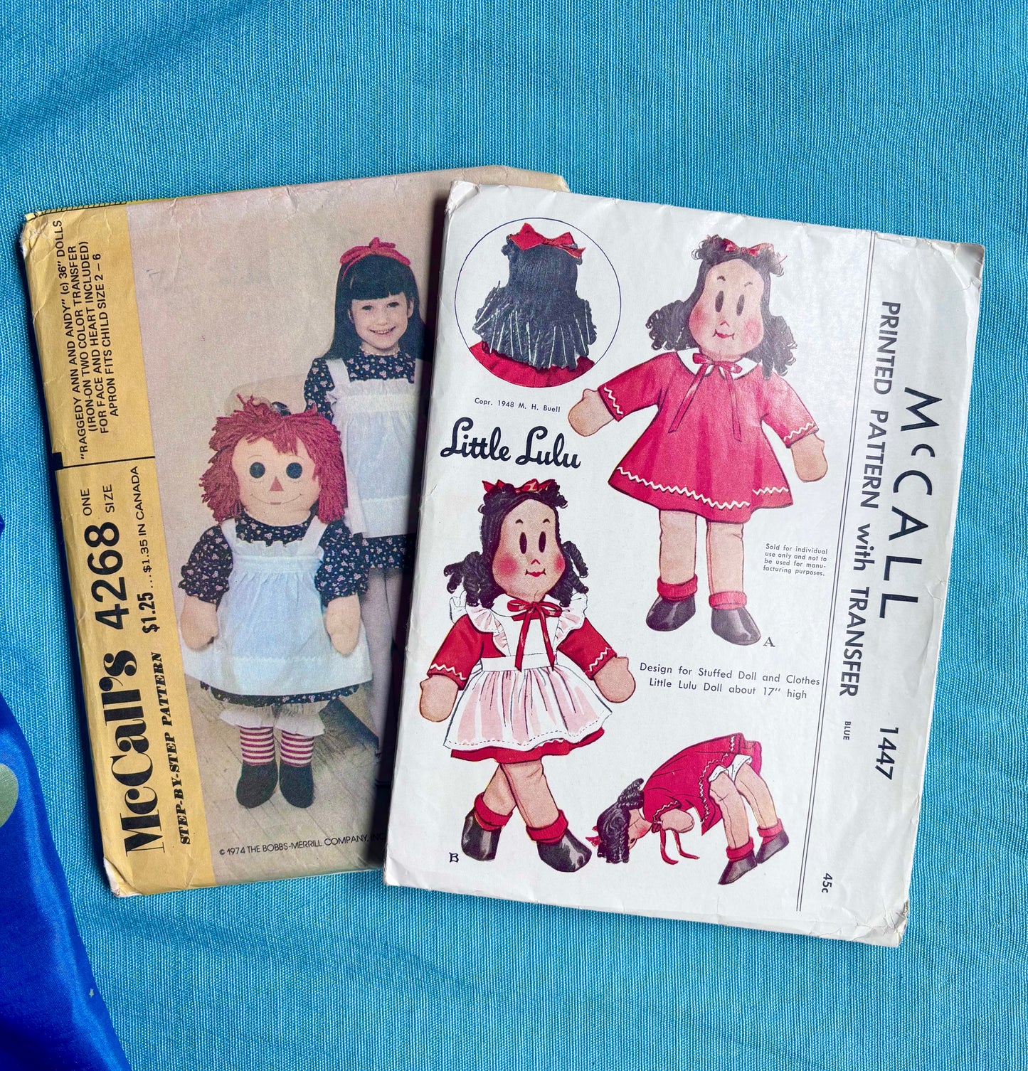 Vintage Doll Lot of 2 Sewing Patterns