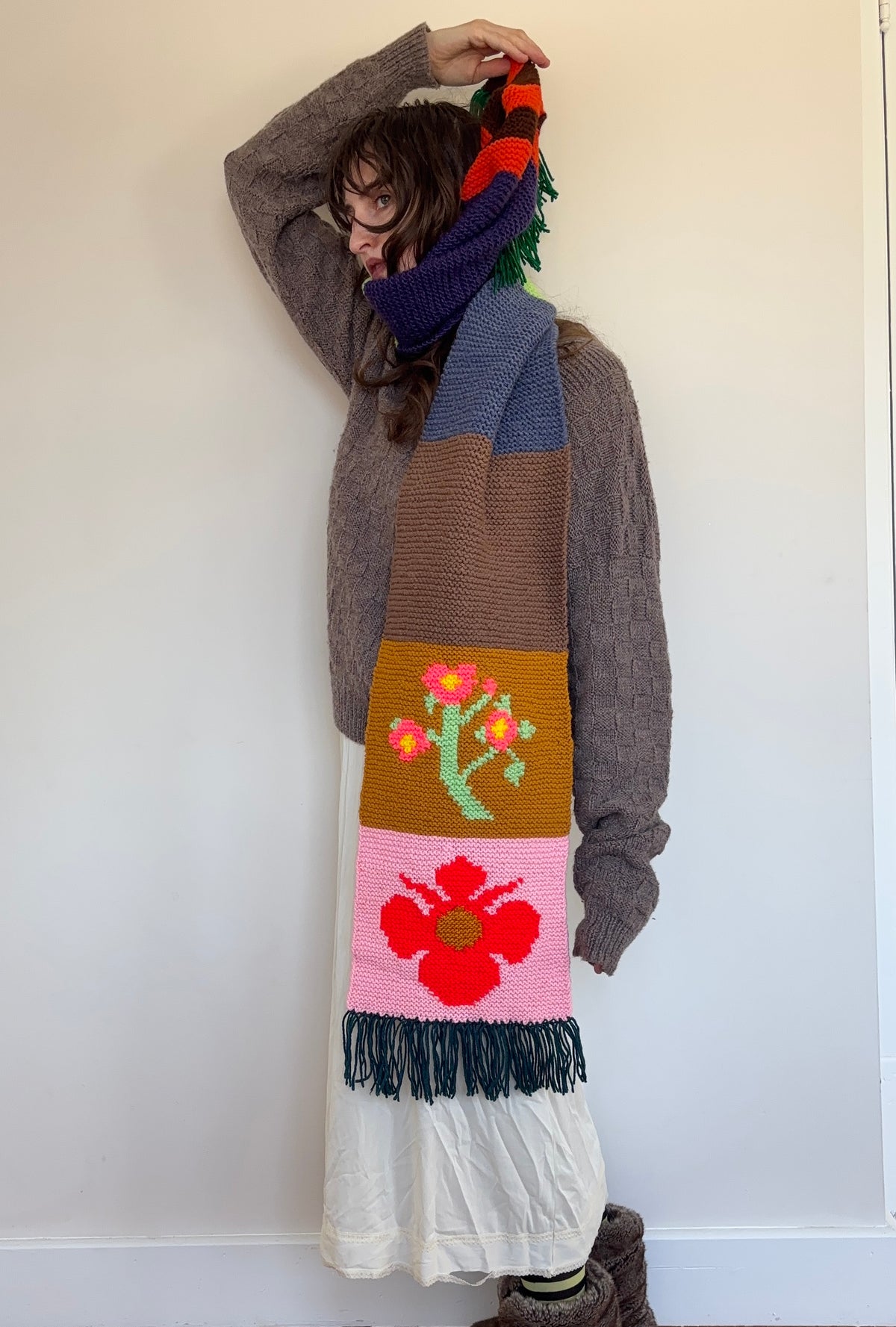 Patchwork Scarf ~ Garden
