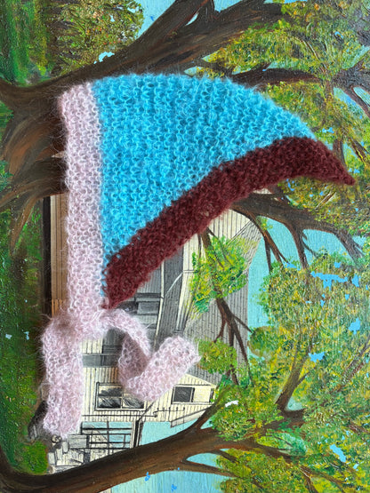 Babushka Scarf~Cyan