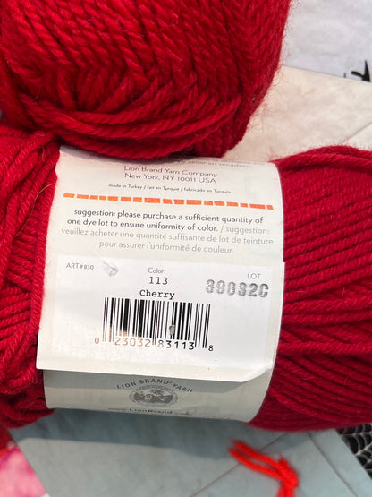 Red Yarn Bundle of 3