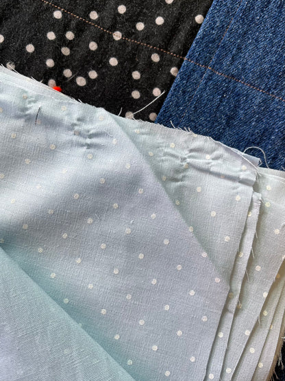 Vintage Precut Polka Dot Fabric Squares