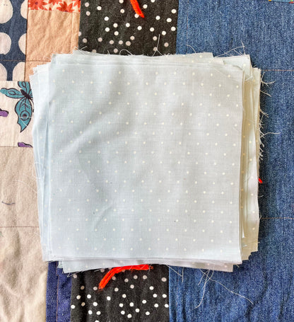 Vintage Precut Polka Dot Fabric Squares